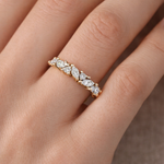 Load image into Gallery viewer, Marquise and Round Diamonds Eternity Ring