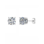 Load image into Gallery viewer, Classic Style 4 Claw Diamond Stud 1ct Total 18 White Gold