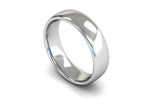 Load image into Gallery viewer, 6mm Slight Court Wedding Band in platinum and white gold