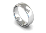 Load image into Gallery viewer, 7mm Slight Court Wedding Band in platinum and white gold