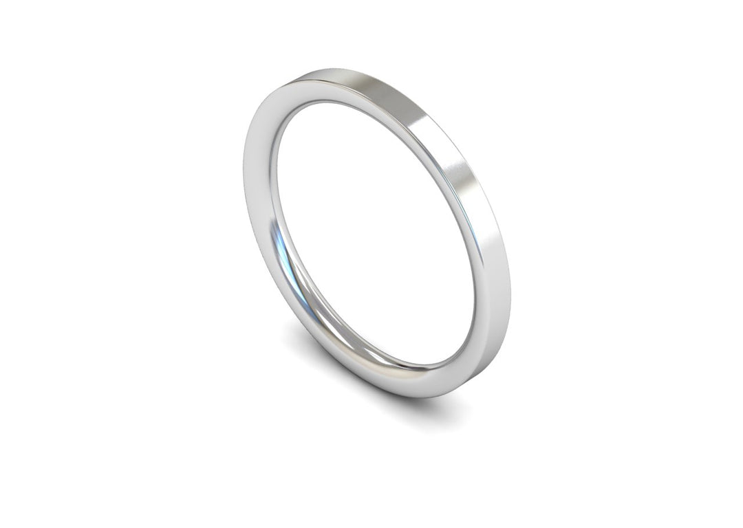 2mm Flat Court Wedding Band