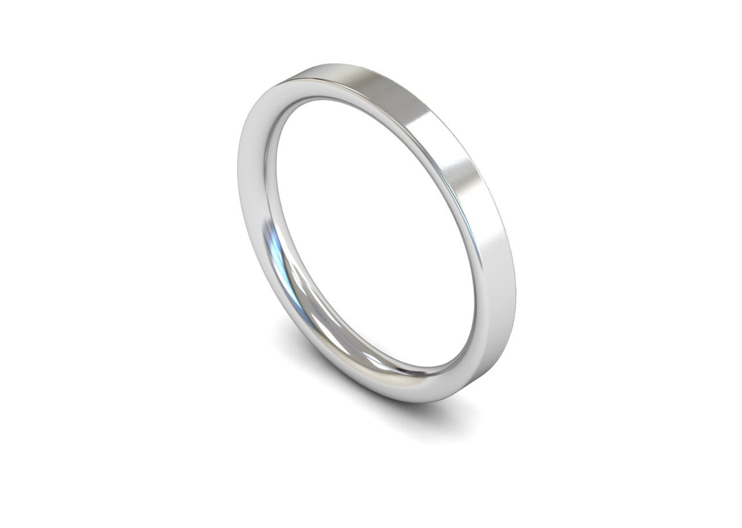 2.5mm Flat Court Wedding Band