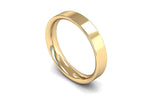 Load image into Gallery viewer, 4mm Flat Court Wedding Band in 18ct yellow gold