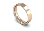 Load image into Gallery viewer, 5mm Flat Court Wedding Band in 18ct rose gold
