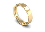 Load image into Gallery viewer, 5mm Flat Court Wedding Band in 18ct yellow gold