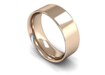 Load image into Gallery viewer, 8mm Flat Court Wedding Band in 18ct rose gold
