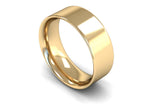Load image into Gallery viewer, 8mm Flat Court Wedding Band in 18ct yellow gold