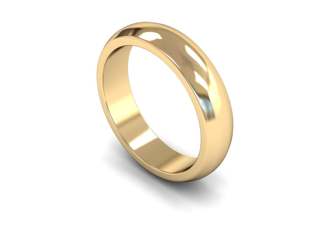 5mm D Shape Wedding Band