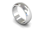 Load image into Gallery viewer, 7mm D Shape Wedding Band in platinum and white gold