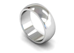 Load image into Gallery viewer, 8mm D Shape Wedding Band in platinum and white gold