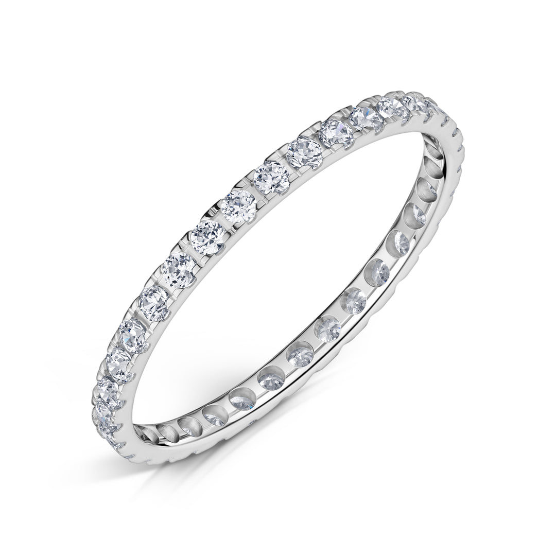 1.5 mm Micro Set Diamond Band Full set