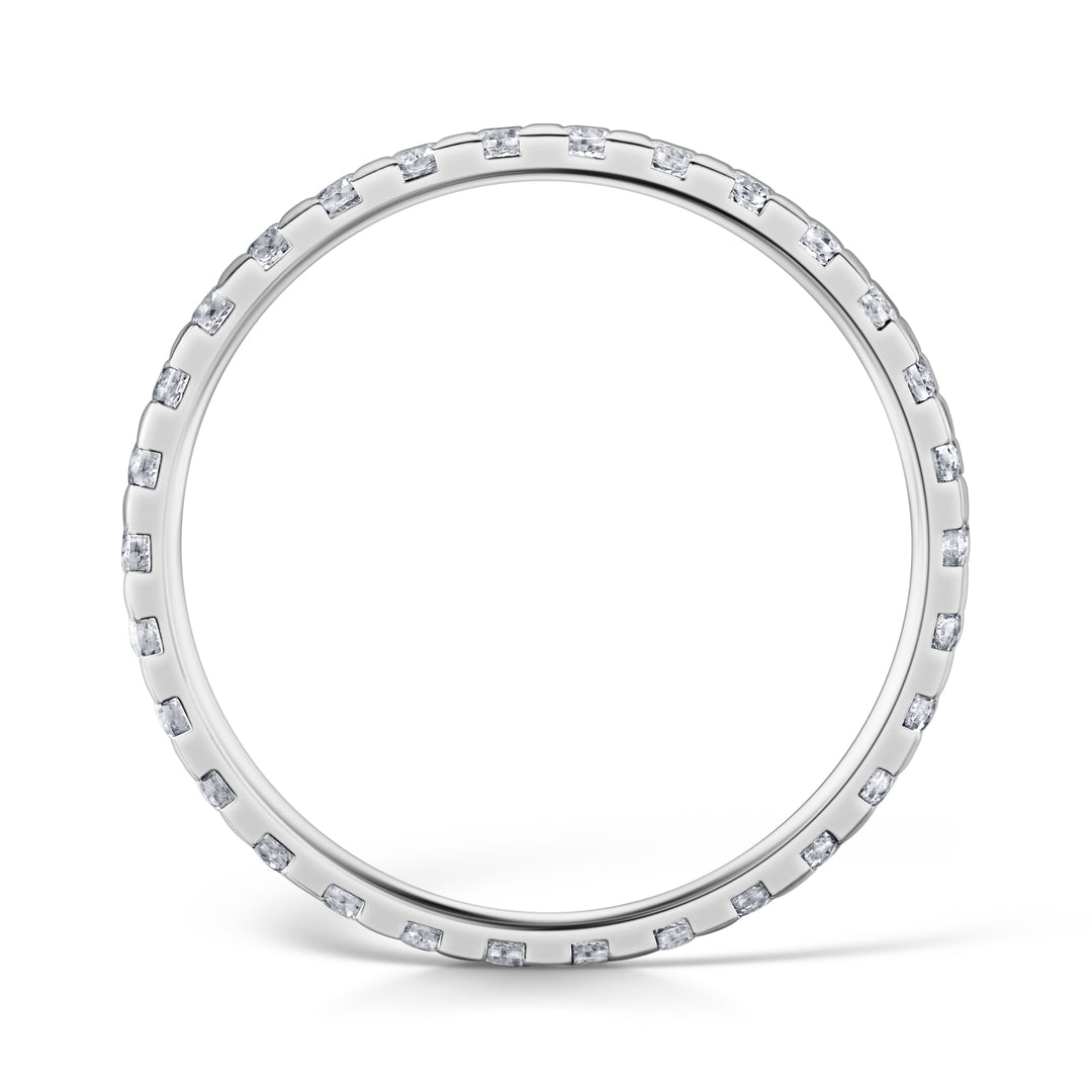 1.5mm Bar Set Diamond Band Full set