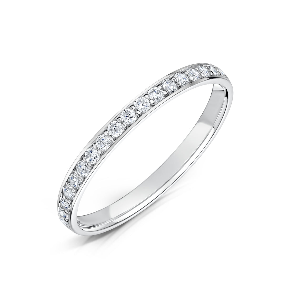2.0mm Grain Full Set Diamond Band