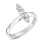 Load image into Gallery viewer, Two Stone Pear Shaped Diamond Twin Ring