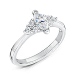 Load image into Gallery viewer, Seven Stone Marquise and Round Brilliant Cut Diamond Ring