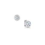 Load image into Gallery viewer, Round Brilliant Rubover Diamond Stud Earrings