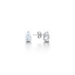 Load image into Gallery viewer, Pear Shaped 3 Claw Diamond Stud Earrings
