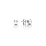 Load image into Gallery viewer, 6 Claw Round Brilliant Classic Diamond Stud Earrings