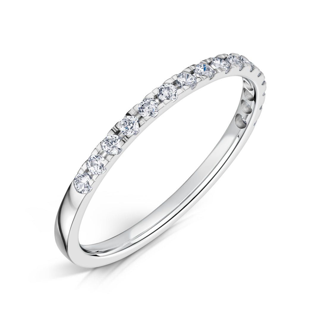 1.5mm Micro Half Set Diamond Band