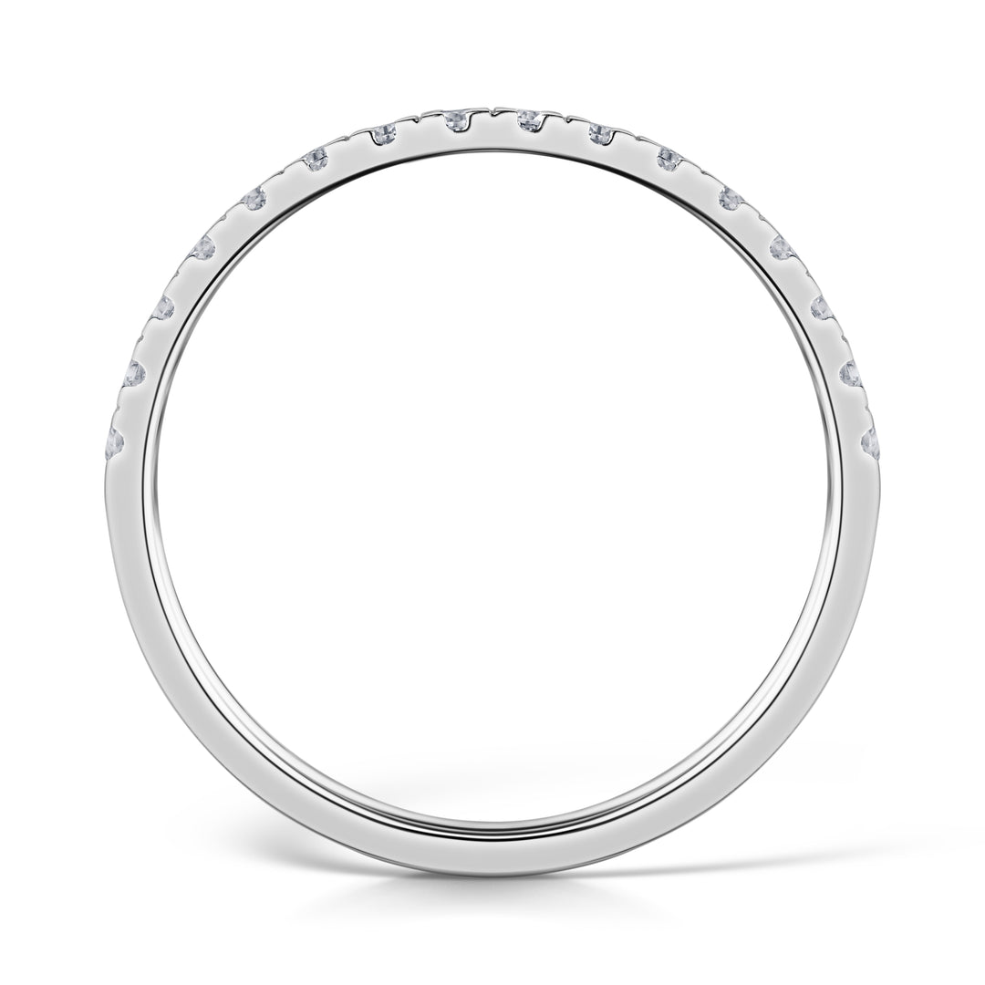 1.5mm Micro Half Set Diamond Band