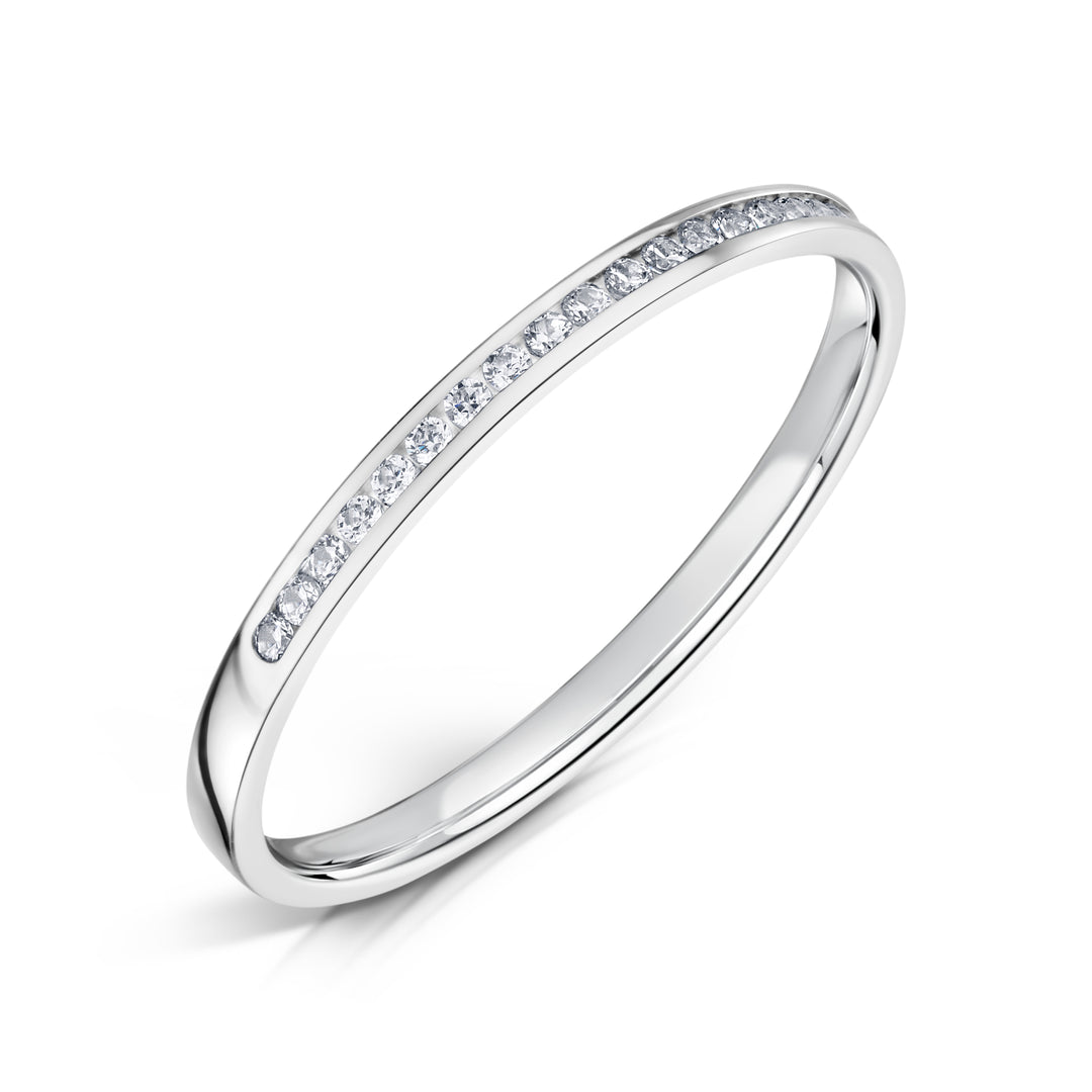 1.5mm Channel Half Set Diamond Band