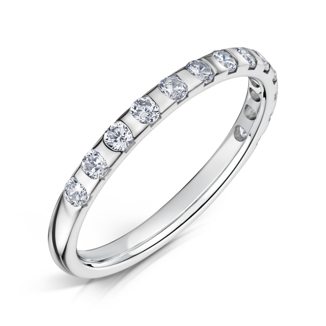 2.0mm Bar Half Set Diamond Band