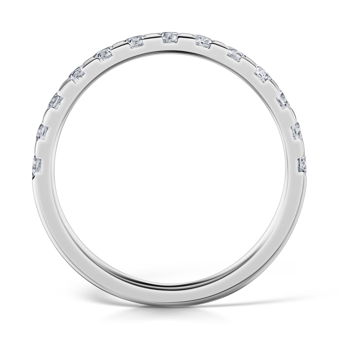 2.0mm Bar Half Set Diamond Band