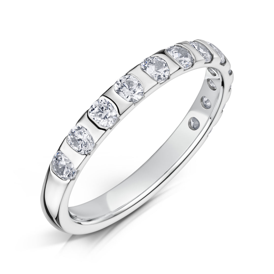 2.5mm Bar Set Diamond Band