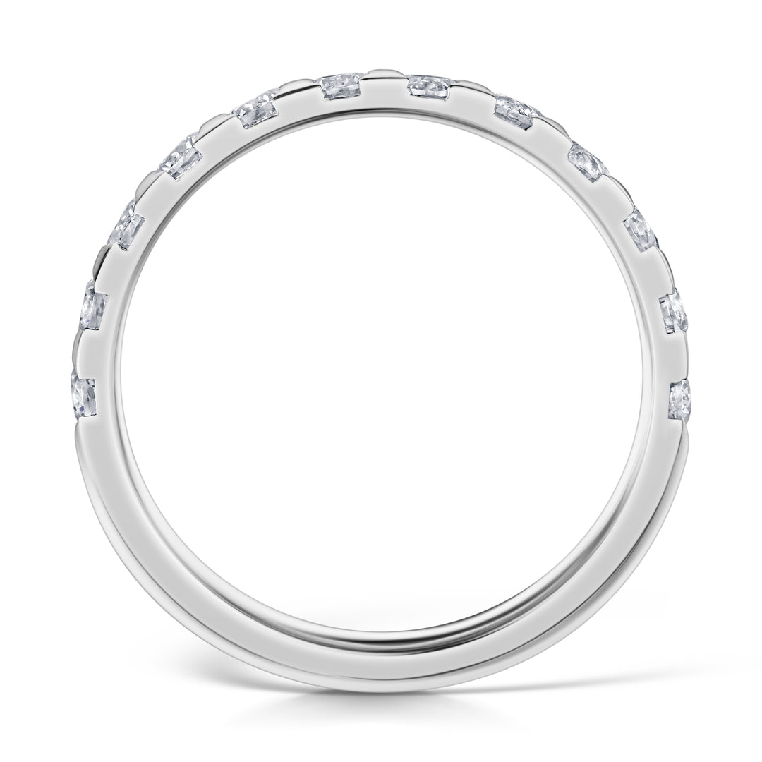 2.5mm Bar Set Diamond Band