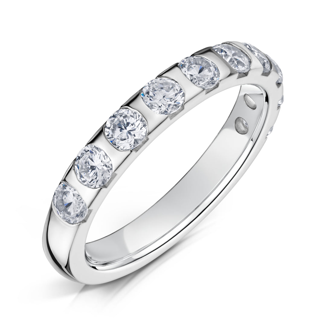 3.0mm Bar Set Diamond Band
