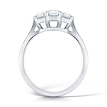 Load image into Gallery viewer, Three Stone Emerald Cut Diamond Classic Trilogy Ring
