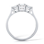 Load image into Gallery viewer, Three Stone Oval And Round Brilliant Cut Diamond Trilogy Ring.