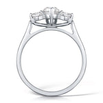 Load image into Gallery viewer, Three Stone Pear Shaped And Round Brilliant Diamond Trilogy Ring.