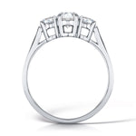 Load image into Gallery viewer, Three Stone Oval And Round Brilliant Diamond Trilogy Ring