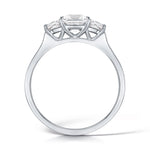Load image into Gallery viewer, Three Stone Princess Cut Diamond Trilogy Ring