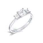 Load image into Gallery viewer, Three Stone Princess Cut Diamond Trilogy Ring