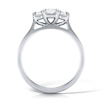 Load image into Gallery viewer, Three Stone Emerald Cut Diamond Trilogy Ring