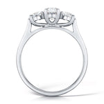 Load image into Gallery viewer, Three Stone Oval And Round Brilliant Cut Diamond Trilogy Ring