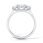 Load image into Gallery viewer, Three Stone Princess Cut And Round Brilliant Diamond Trilogy Ring