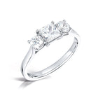 Load image into Gallery viewer, Three Stone Princess Cut And Round Brilliant Diamond Trilogy Ring