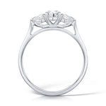 Load image into Gallery viewer, Three Stone Oval And Pear Cut Diamond Trilogy Ring