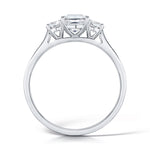 Load image into Gallery viewer, Three Stone Princess Cut And Round Brilliant Diamond Trilogy Ring