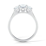 Load image into Gallery viewer, Three Stone Princess Cut Diamond Trilogy Ring