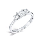 Load image into Gallery viewer, Three Stone Princess Cut And Round Brilliant Trilogy Diamond Ring