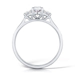 Load image into Gallery viewer, Three Stone Oval And Princess Cut Diamond Ring