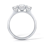 Load image into Gallery viewer, Three Stone Oval And Round Brilliant Diamond Ring