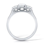Load image into Gallery viewer, Three Stone Emerald Cut Diamond Ring