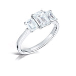 Load image into Gallery viewer, Three Stone Emerald Cut Diamond Ring