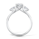 Load image into Gallery viewer, Three Stone Round Brilliant And Pear Shape Diamond Ring