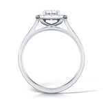 Load image into Gallery viewer, Oval Cut Diamond Ring In A Grain Set Halo Design